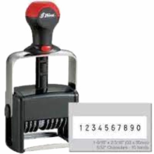 Shiny H-64410/PL Self Inking Numberer w/Die Plate