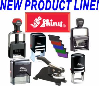 Shiny Self Inking Text Stamps, Daters, Numberers, Replacement Pads